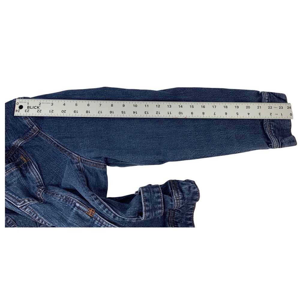 Lane Bryant Women Blue Denim Trucker Jacket Size 20 Stretch Medium Wash Classic - Picture 5 of 8